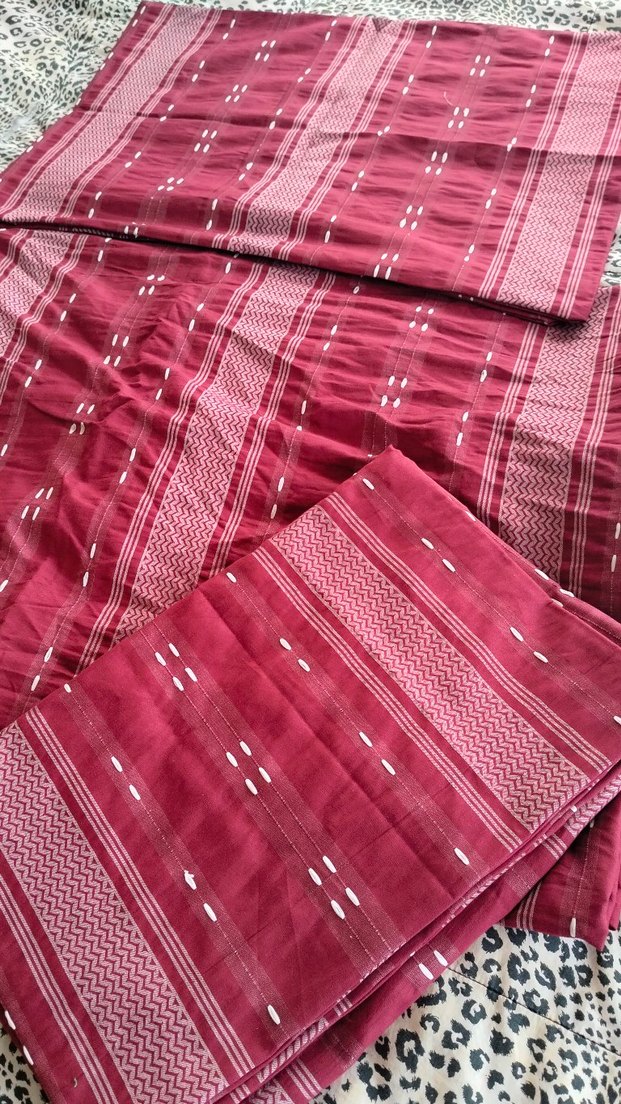 Bordo Batik Desenli Nevresim Takımı - Görsel 2