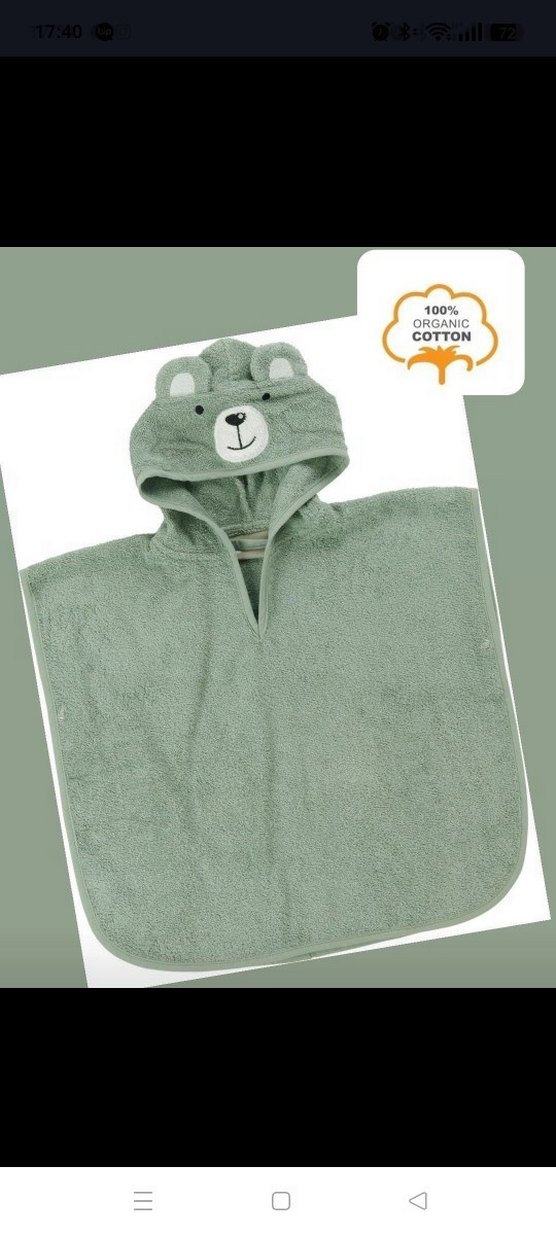 Çocuk Ayıcık Kapüşonlu Panço 1-5 yaş - Görsel 3