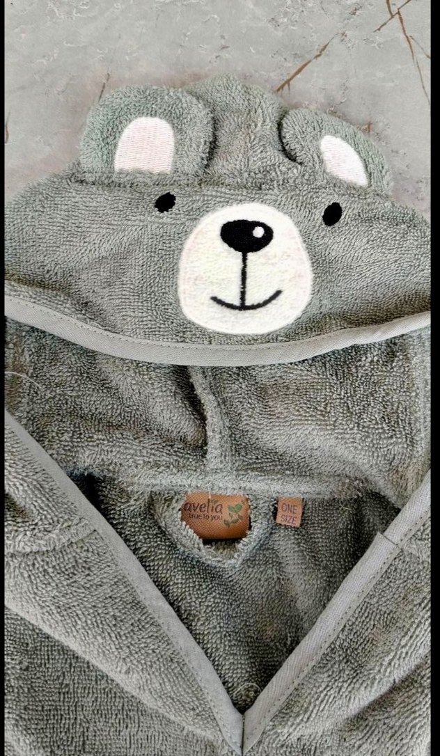 Çocuk Ayıcık Kapüşonlu Panço 1-5 yaş - Görsel 5