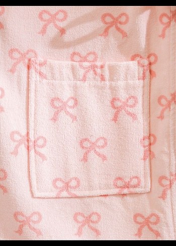 LCW 4-10 yaş Kız Çocuk Pembe Desenli Bornoz - Görsel 3