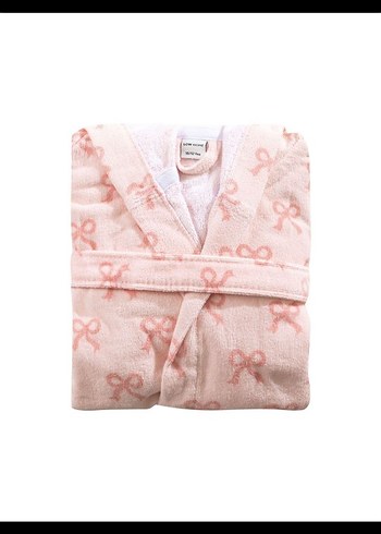 LCW 4-10 yaş Kız Çocuk Pembe Desenli Bornoz - Görsel 5