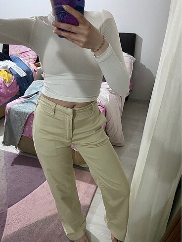 32 Beden TRENDYOLMİLLA Taş Yüksek Bel Wide Leg Kot Pantolon