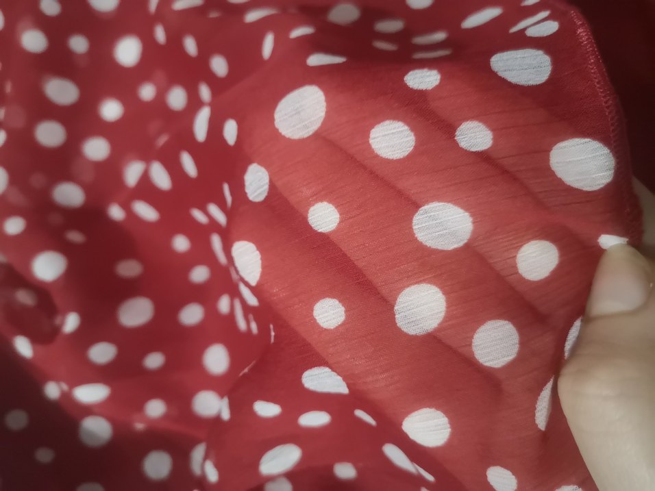 Kırmızı Puantiyeli Bohem  elbise - Görsel 5