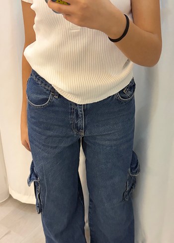 LC Waikiki Mavi Kargo Denim Pantolon
