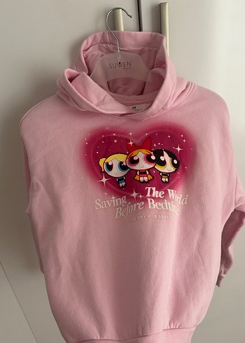 Kız Çocuk Pembe Baskılı Sweatshirt - Görsel 2