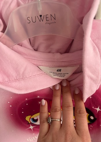 Kız Çocuk Pembe Baskılı Sweatshirt - Görsel 3