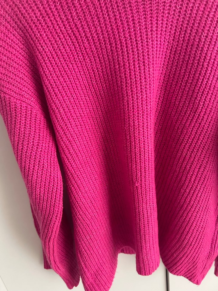 Pembe Triko Boğazlı Kadın Kazak - Görsel 2