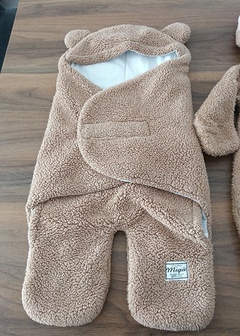 Kahverengi Peluş Bebek Tulum takım - Görsel 2