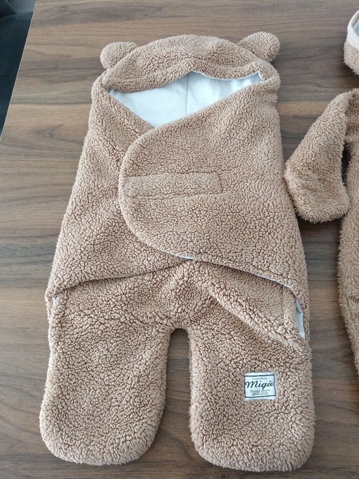 Kahverengi Peluş Bebek Tulum takım - Görsel 2