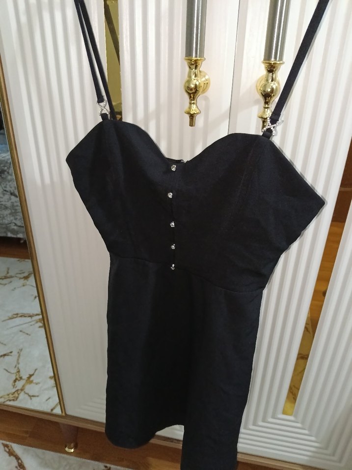 Siyah çan elbise - Görsel 2
