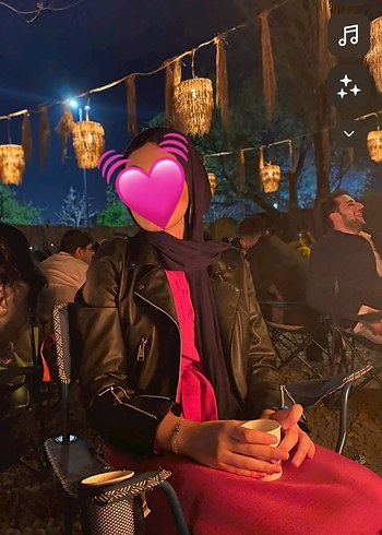 Diğer Pembe Uzun Kollu V Yaka Salaş Elbise