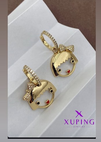 Xuping 14K kuyum model küpe - Görsel 2