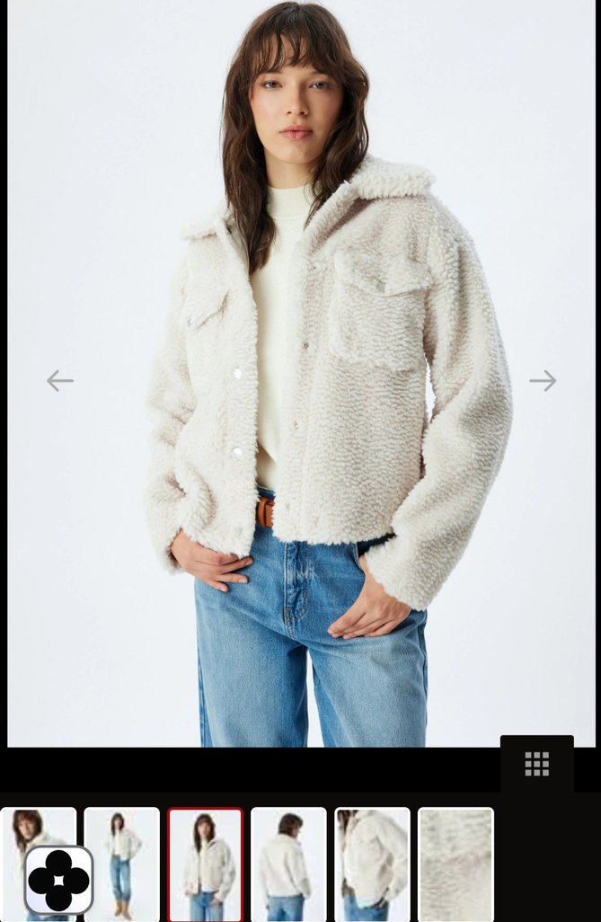 koton peluş ceket - Görsel 3