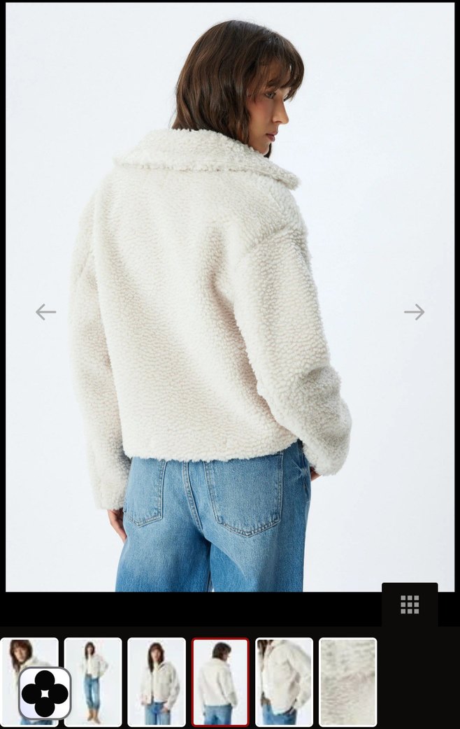 koton peluş ceket - Görsel 4