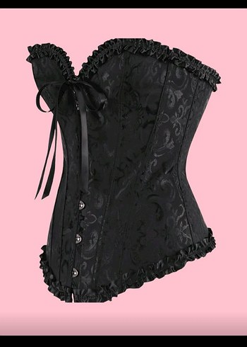 Siyah korse büstiyer - Görsel 2