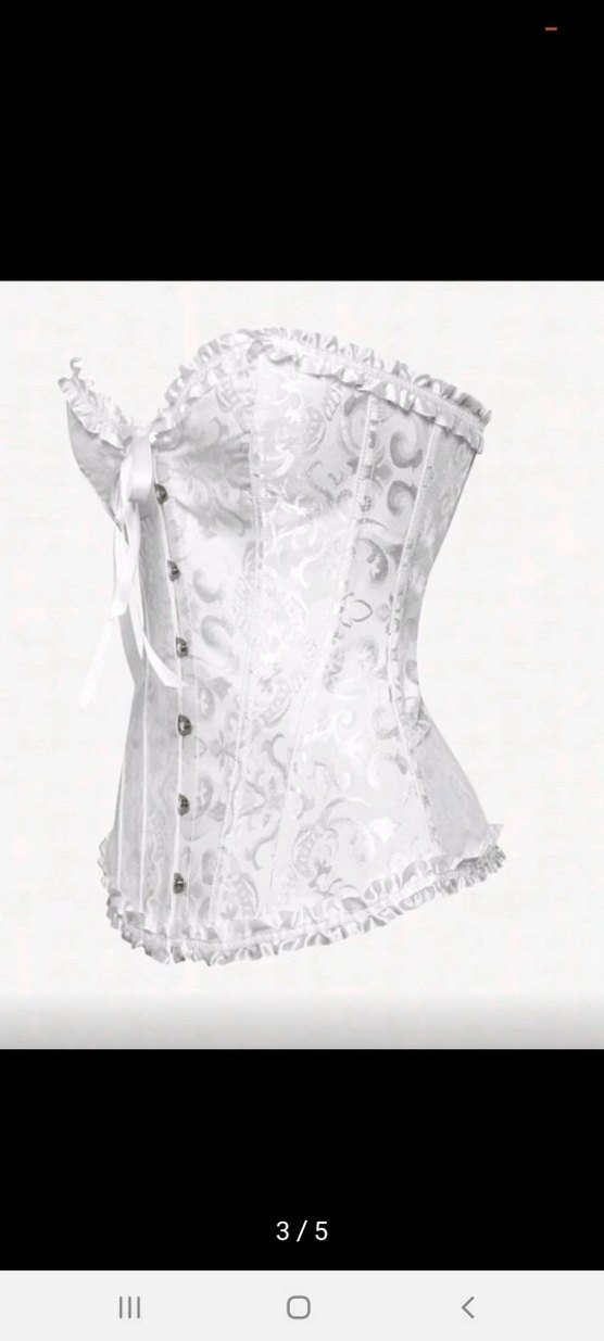 Dantel İşlemeli Straplez Beyaz Midi Bustiyer - Görsel 3