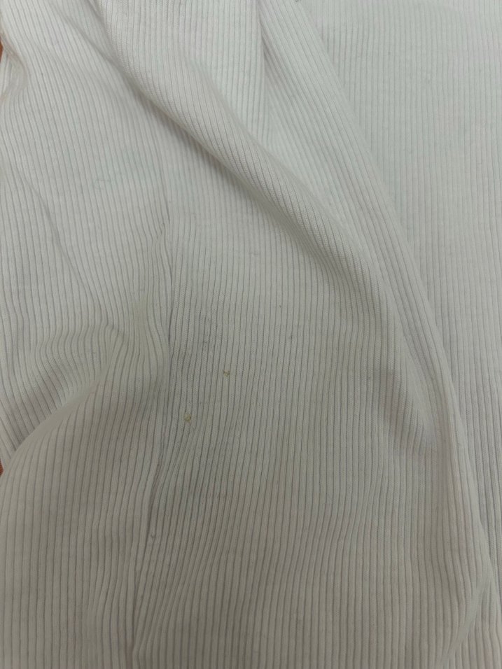 Düğmeli Beyaz Kolsuz Keten Yelek - Görsel 4