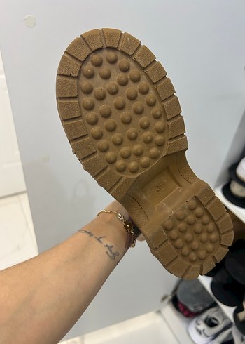 Kahverengi Süet Bağcıklı Platform Topuk Bot - Görsel 3