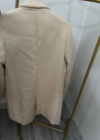 Stradivarius Bej Kadın Süet Midi Kaban