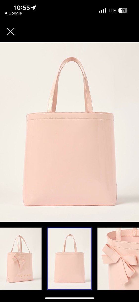 Pastel Pembe Fiyonk Detaylı Deri Kadın Çanta - Görsel 3