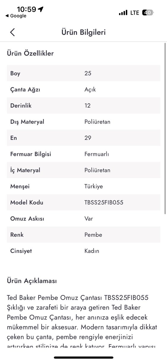 Pastel Pembe Fiyonk Detaylı Deri Kadın Çanta - Görsel 4