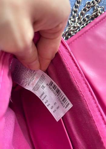 Pembe Zincir Askılı Kadın Denim Çanta - Görsel 4