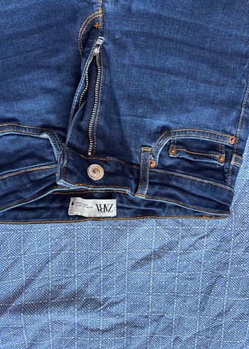 Kadın Lacivert Denim Geniş Paça Jean - Görsel 4