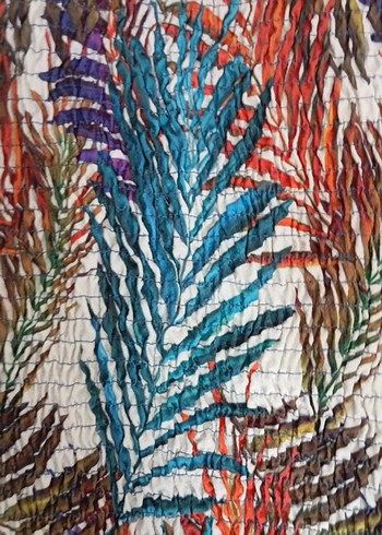 Diğer Renkli Batik Desenli Pliseli Mini Bluz