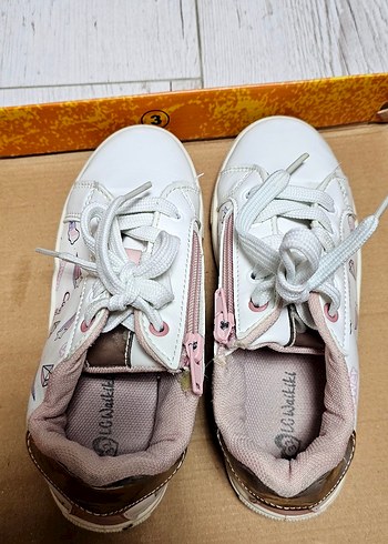 Beyaz Desenli Kız Çocuk Spor Ayakkabı - Görsel 2