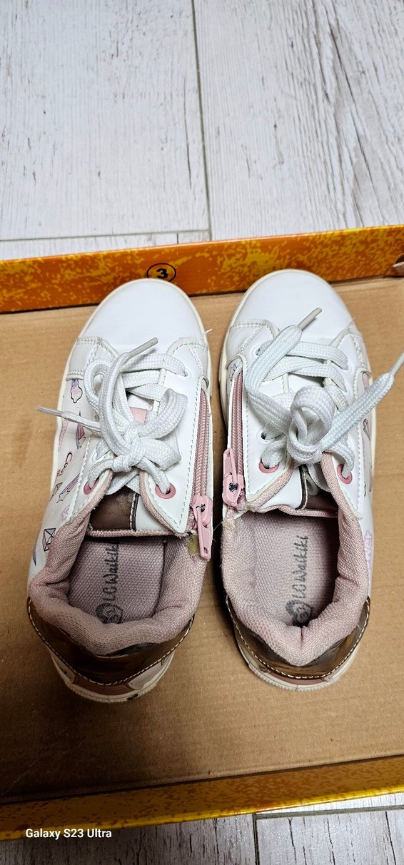 Beyaz Desenli Kız Çocuk Spor Ayakkabı - Görsel 2