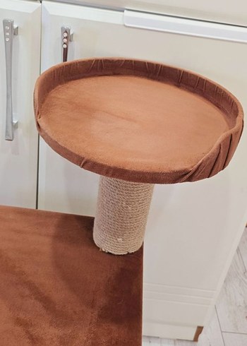Kahverengi Üç Katlı Kedi Tırmalama evi - Görsel 2