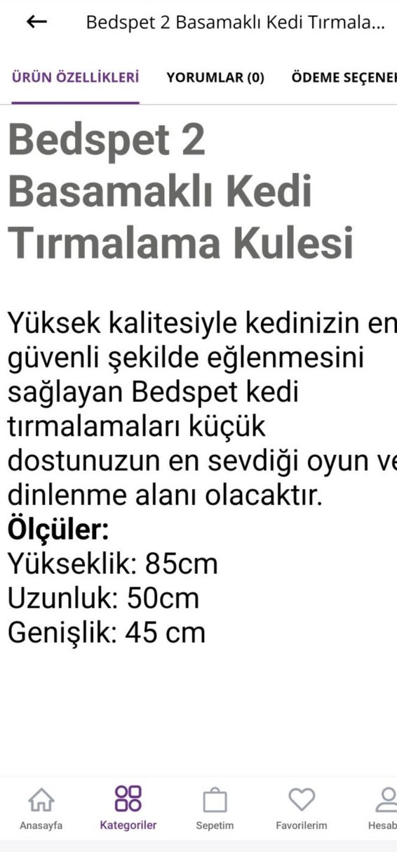 Kahverengi Üç Katlı Kedi Tırmalama evi - Görsel 3