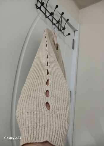 Bej Kadın Triko Uzun Kollu Kazak - Görsel 2