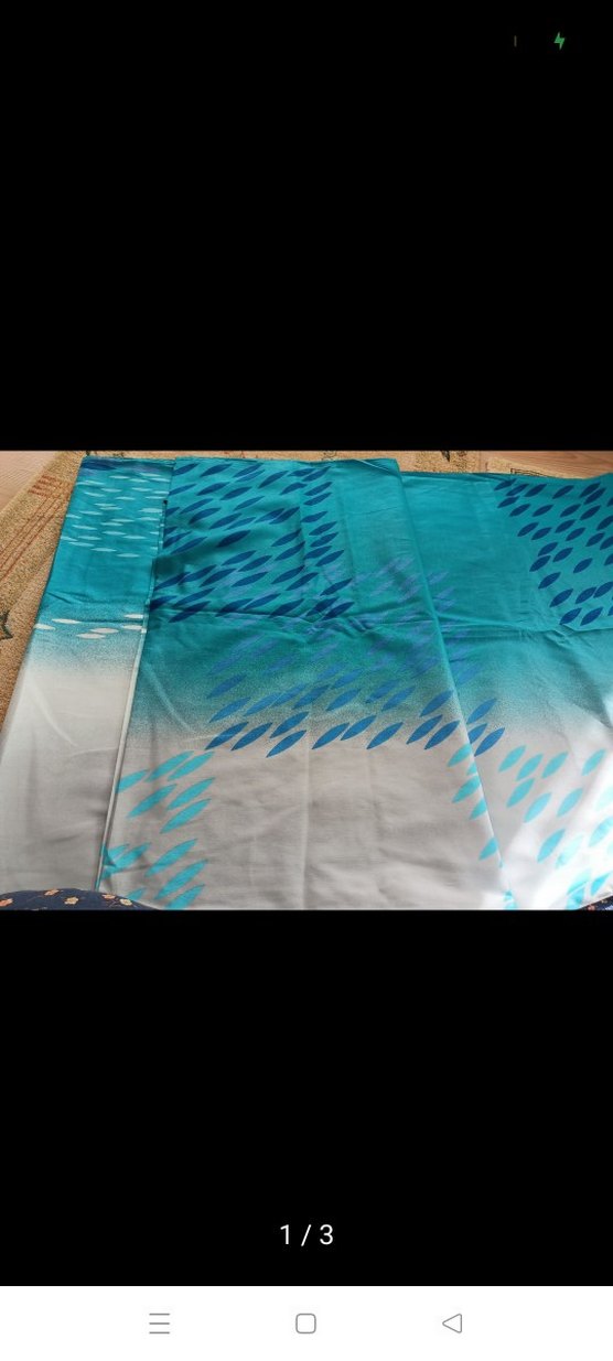 Parlak Mavi Batik Desenli NEVRESİM takımı - Görsel 2