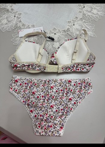 Miorre Beyaz Çiçekli Mini Bohem Sütyen Takımı - Görsel 5