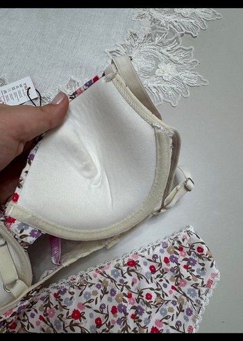 Miorre Beyaz Çiçekli Mini Bohem Sütyen Takımı - Görsel 6