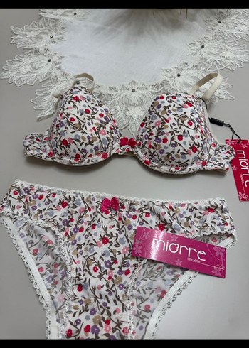 Miorre Beyaz Çiçekli Mini Bohem Sütyen Takımı - Görsel 2