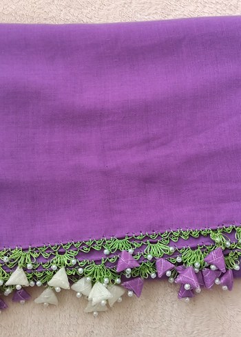 Mor Dantel Detaylı Bohem Kadın Saç Aksesuarı - Görsel 2