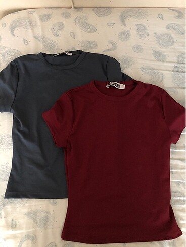 2li bisiklet yaka tshirt