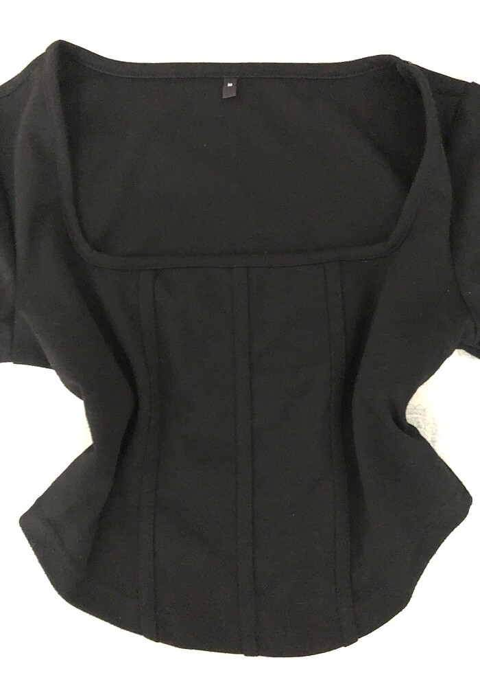 kare yaka korse detaylı body - Görsel 3