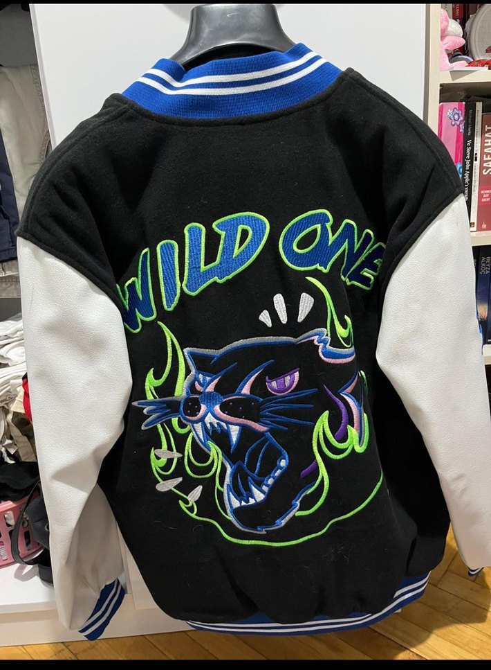 Mavi erkel  Spor Bomber Ceket - Görsel 5