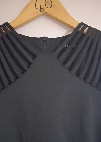 GOSSIP Siyah düz elbise 
gecenizi ve özel gününüzü kapatacak - Görsel 2