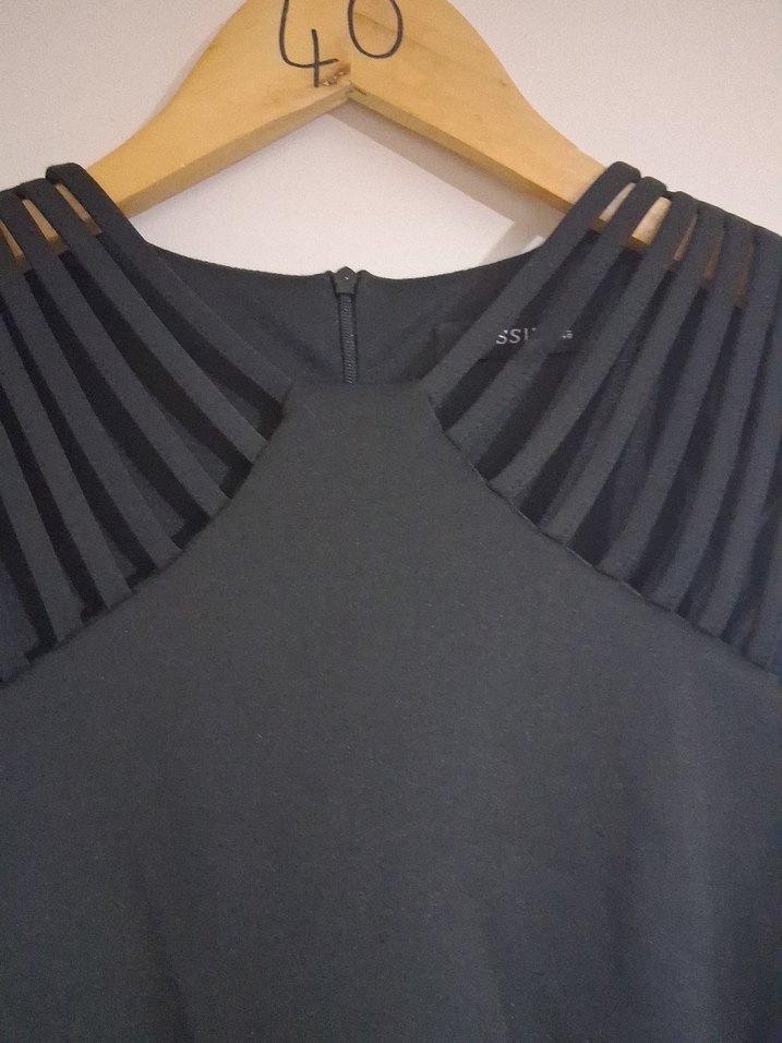 GOSSIP Siyah düz elbise 
gecenizi ve özel gününüzü kapatacak - Görsel 2