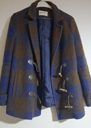 NetWork Kahverengi Yün Midi kaban - Görsel 3