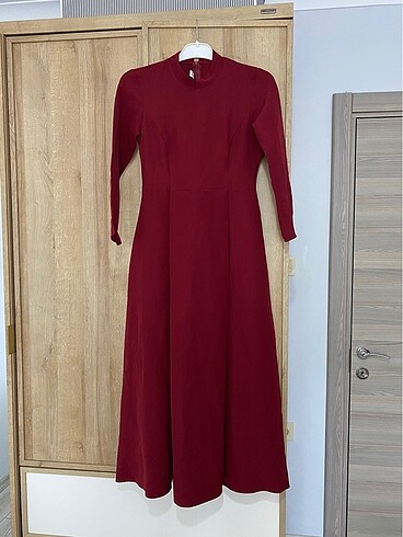 Bordo Cepli Elbise