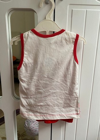 Kız Çocuk Renkli Baskılı Atlet Şort Takım - Görsel 5