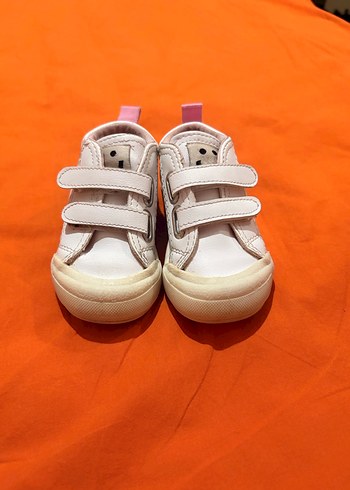 Kız Çocuk Beyaz Sneaker - Cırt Cırtlı - Görsel 8