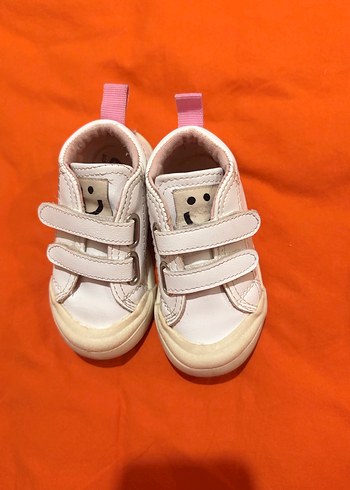 Kız Çocuk Beyaz Sneaker - Cırt Cırtlı - Görsel 4