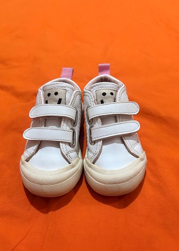 Kız Çocuk Beyaz Sneaker - Cırt Cırtlı - Görsel 2