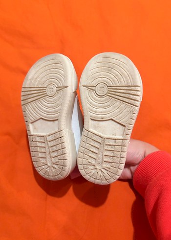 Kız Çocuk Beyaz Sneaker - Cırt Cırtlı - Görsel 5